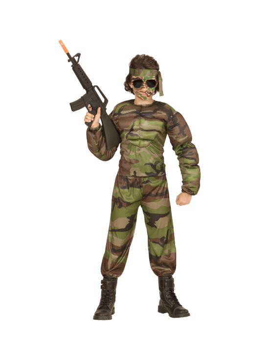 Disfraz Soldado Rambo Musculoso niño