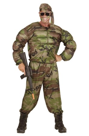 Disfraz Solldado Jhony Rambo para adulto