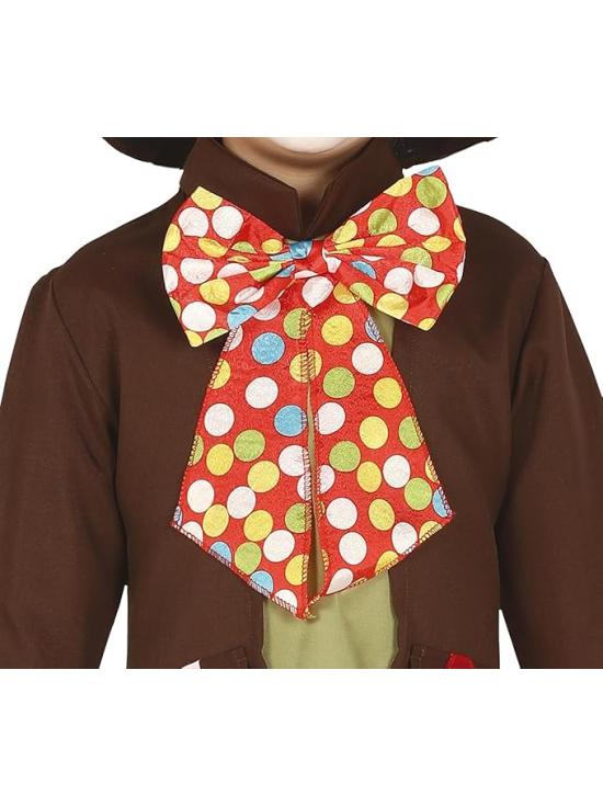 Disfraz Sombrerero Infantil – Camisa, Chaqueta, Pajarita, Pantalón y Sombrero para Niño