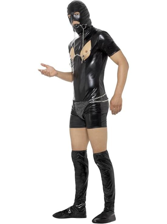 Disfraz sumiso negro hombre despedidas