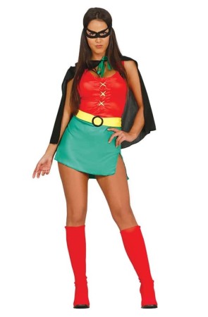 Disfraz super Girl Robín Batman talla adulta