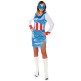 Disfraz Superheroína América adulta