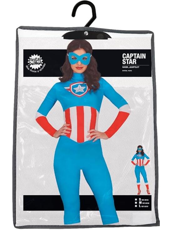 Disfraz  Superheroína Capitán América adulta