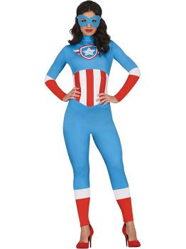 Disfraz  Superheroína Capitán América adulta