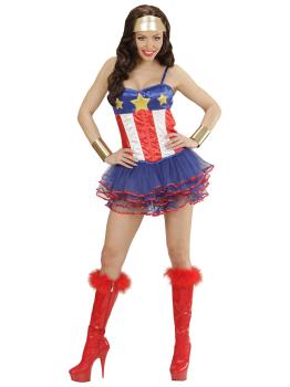 Disfraz Superheroína Capitán América super Sexy