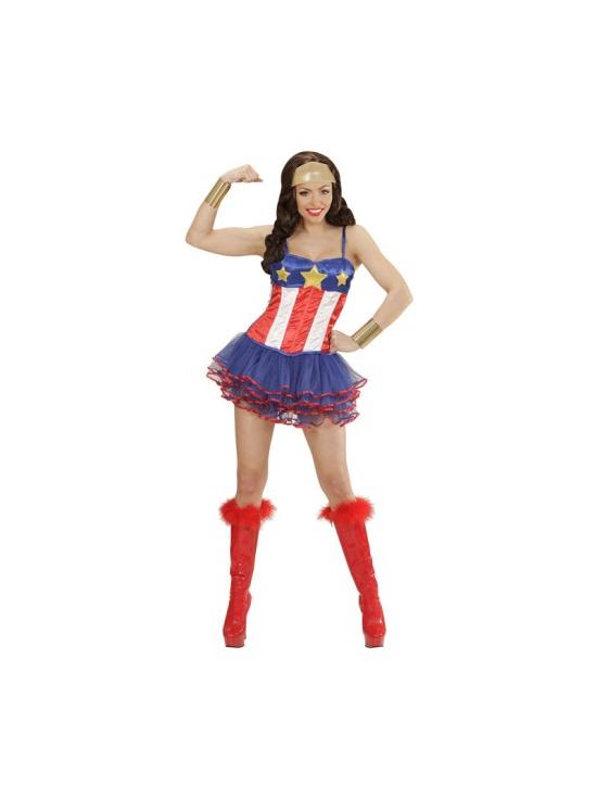 Disfraz Superheroína Capitán América super Sexy