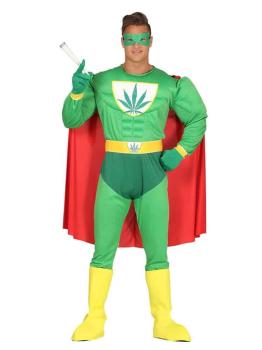 Disfraz de Superhéroe Capitán Marihuana para Hombre adulto
