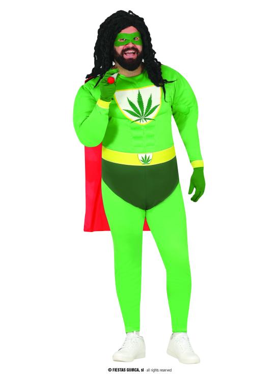 Disfraz de Superhéroe Capitán Marihuana para Hombre adulto