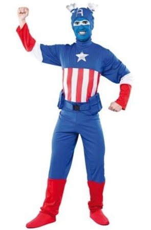 Disfraz Superhéroe Capitán Norte América Adulto