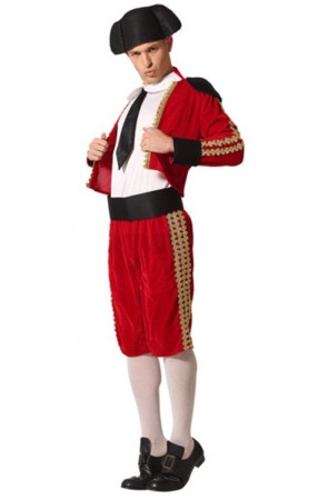Disfraz Torero Rojo Traje de Luces para adulto