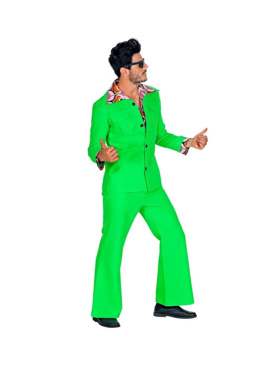 Disfraz Traje Disco Años 70 Verde para Hombre