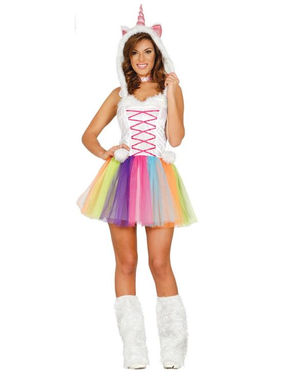 Disfraz Unicornio Multicolor talla Adulta