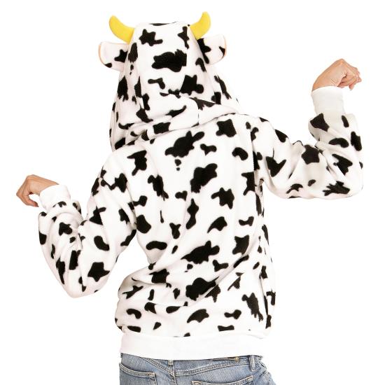 Disfraz Vaca, Sudadera con Capucha Unisex