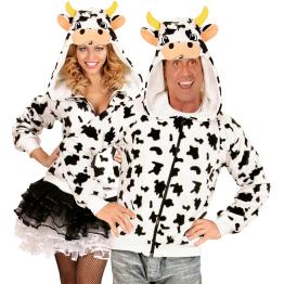 Disfraz Vaca, Sudadera con Capucha Unisex