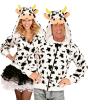 Disfraz Vaca, Sudadera con Capucha Unisex
