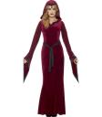 Disfraz vampiresa de terciopelo granate para mujer