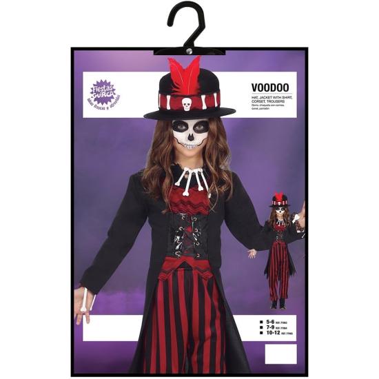 Disfraz Vudú Infantil – Chaqueta, Corset, Pantalón a Rayas, Sombrero con Plumas y Camisa Disfraz Vudú Infantil – Chaqueta, Corset, Pantalón a Rayas, Sombrero con Plumas y Camisa