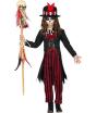 Disfraz Vudú Infantil – Chaqueta, Corset, Pantalón a Rayas, Sombrero con Plumas y Camisa