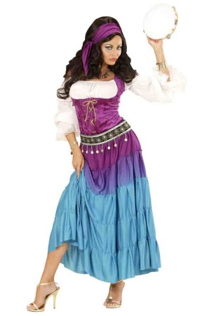 Disfraz Zíngara Esmeralda Jorobado de Notre Dame para mujer