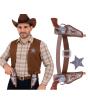 Dos cartucheras con pistola cowboy 20 cms
