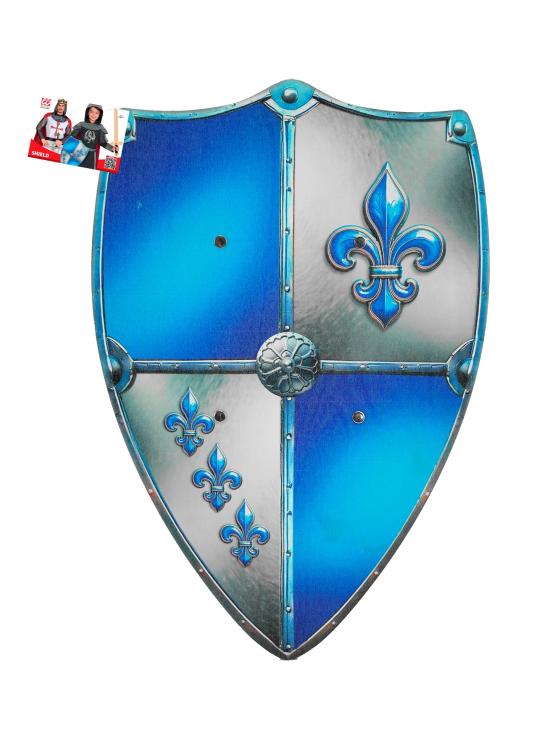 Escudo de Madera Fleur-de-Lis para Caballeros Medievales