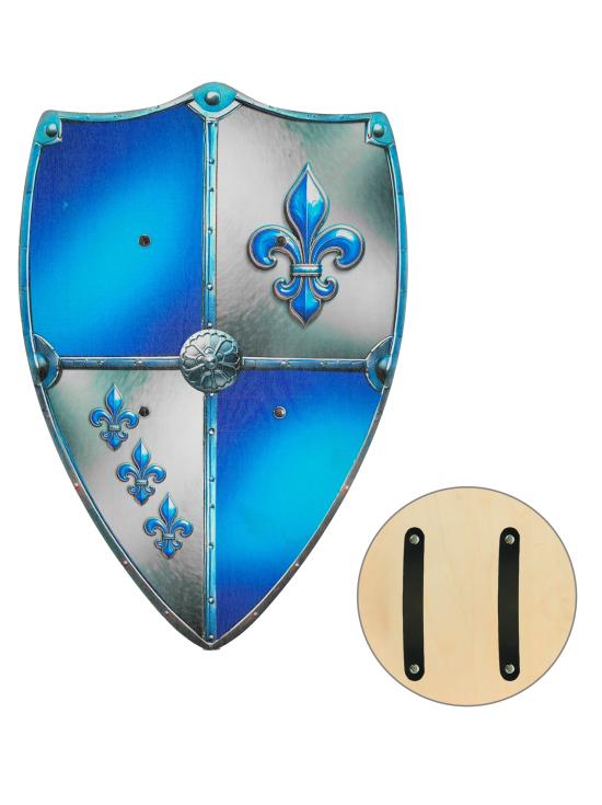 Escudo de Madera Fleur-de-Lis para Caballeros Medievales