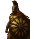 Escudo Espartano 45 cm - Accesorio de Guerreros Griegos y Vikingos para Disfraces