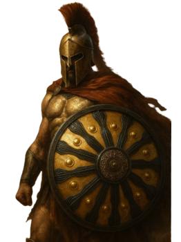 Escudo Espartano 45 cm - Accesorio de Guerreros Griegos y Vikingos para Disfraces