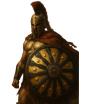 Escudo Espartano 45 cm - Accesorio de Guerreros Griegos y Vikingos para Disfraces