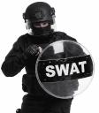 Escudo SWAT de 58 cm para disfraces de policía y fuerzas especiales