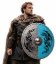 Escudo vikingo redondo de PVC de 40 cm
