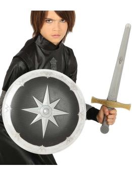 Escudo y Espada Medieval de 35 cms.