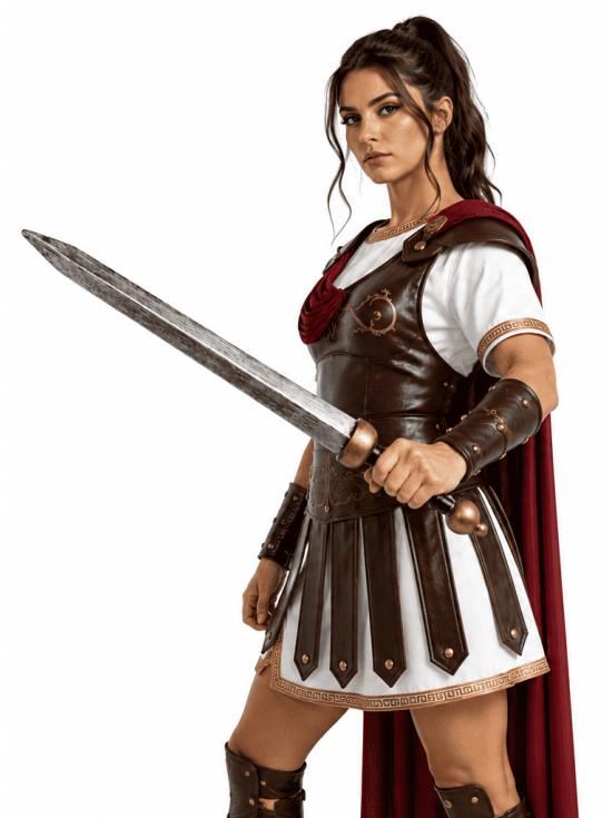 Espada Noble 60 cm para disfraces de guerrero, romano y caballero