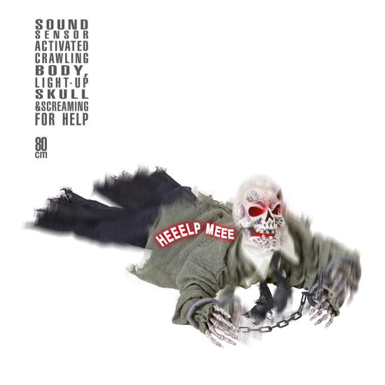 Esqueleto Animado Gateador Luz y Sonido