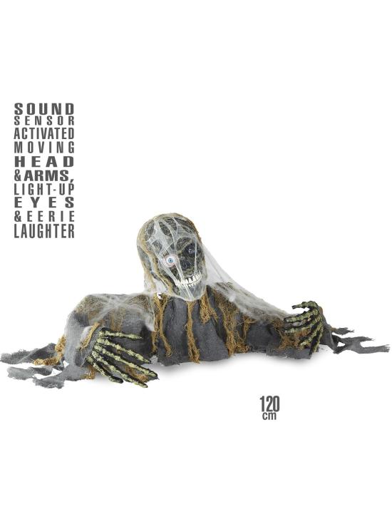 Esqueleto Zombie Rompesuelos con Movimiento 120 cms