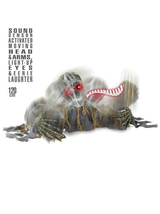 Esqueleto Zombie Rompesuelos con Movimiento 120 cms