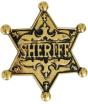 Estrella del Sheriff – Insignia de Metal Dorado con Broche