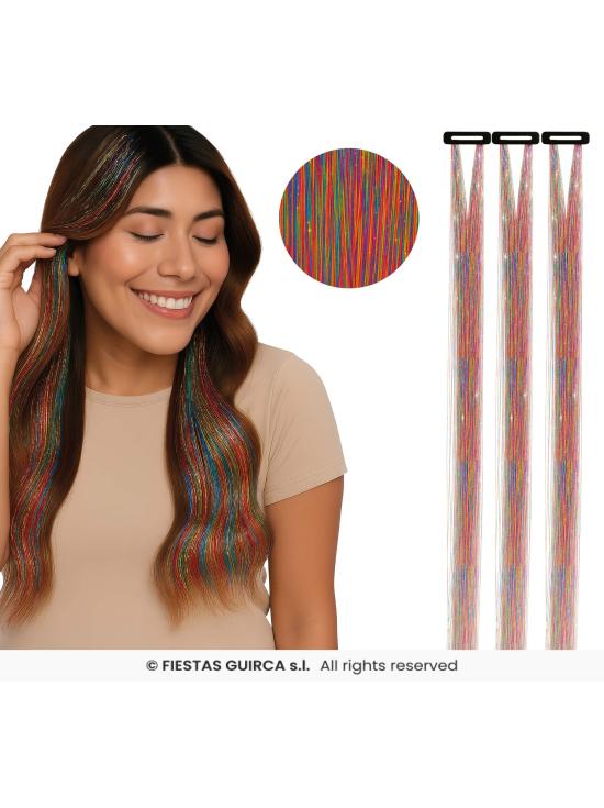 Extensiones de Pelo con Brillos - Fiestas Guirca