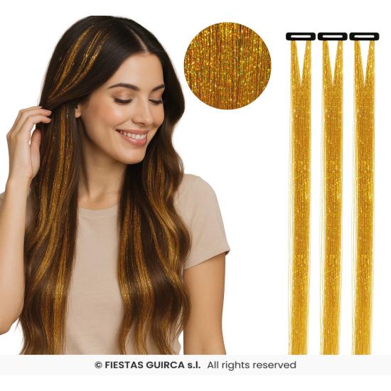 Extensiones de Pelo con Brillos - Fiestas Guirca