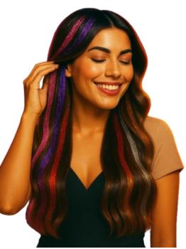 Extensiones de Pelo con Brillos - Fiestas Guirca