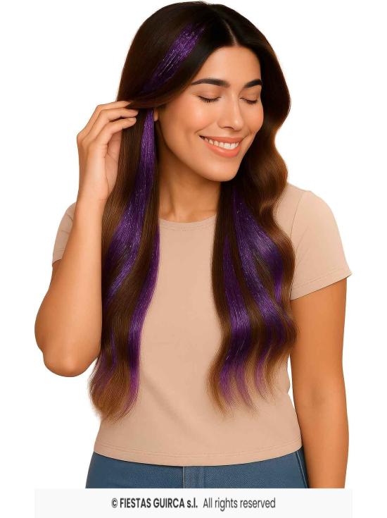 Extensiones de Pelo con Brillos - Fiestas Guirca