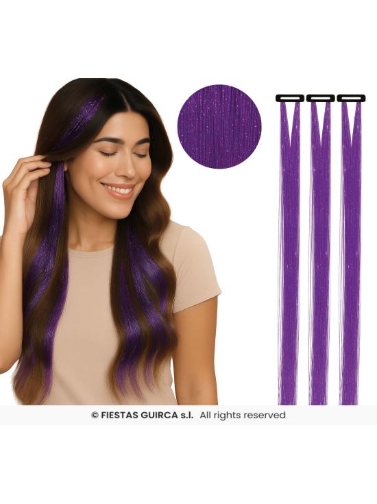 Extensiones de Pelo con Brillos - Fiestas Guirca