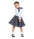Falda Años 50  Negra con Pañuelo talla Infantil