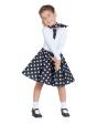 Falda Años 50  Negra con Pañuelo talla Infantil