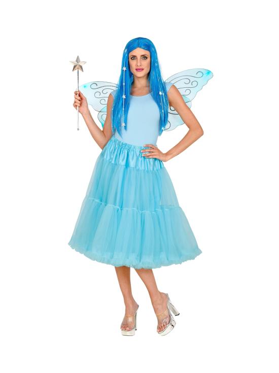 Falda Enagua Tul 65 cms color Azul