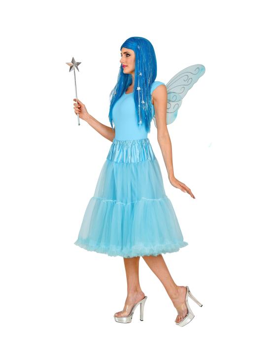 Falda Enagua Tul 65 cms color Azul