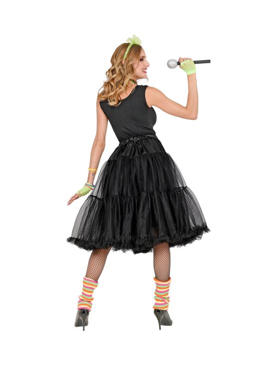 Falda Enagua Tul 65 cms color Negra