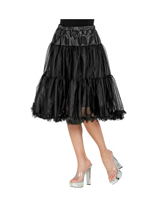 Falda Enagua Tul 65 cms color Negra