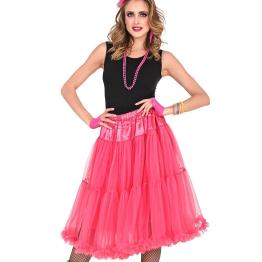 Falda Enagua Tul 65 cms color Rosada