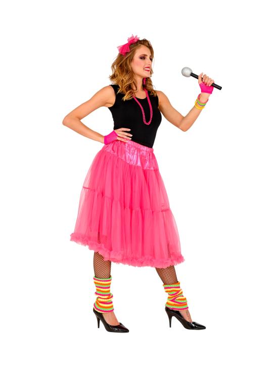 Falda Enagua Tul 65 cms color Rosada